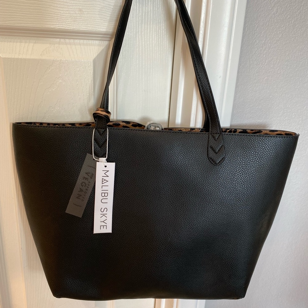NWT Vegan Leather Black Bag